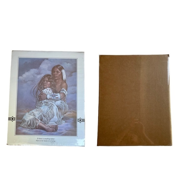 Penni Ann Cross Native American print Art Leanin Tree 1988 Vintage Rare Love - Picture 10 of 10